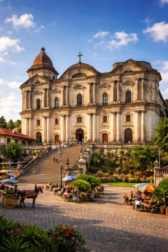 Basilica of Saint Martin de Tours in Taal Heritage Town - largest church in Philippines