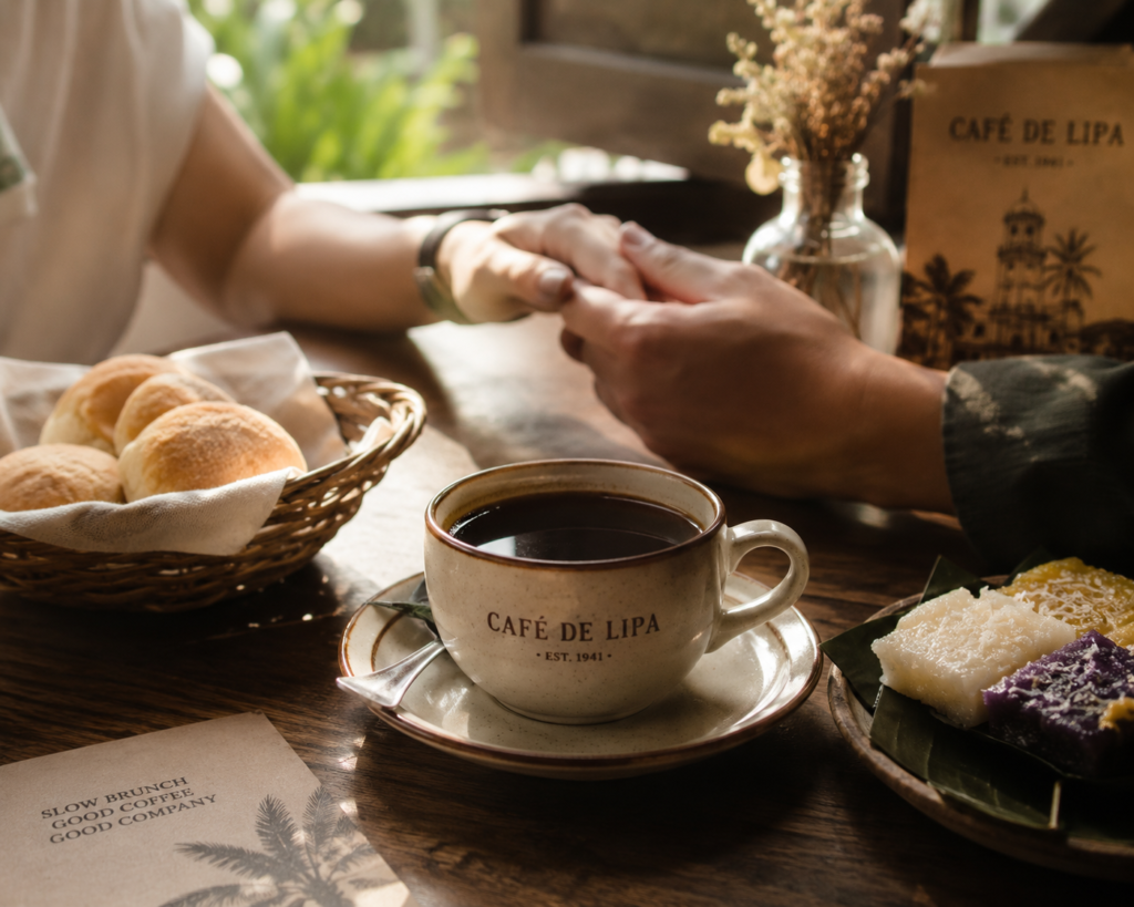 Barako coffee and slow brunch at Cafe de Lipa - morning stop on a couples weekend. 
