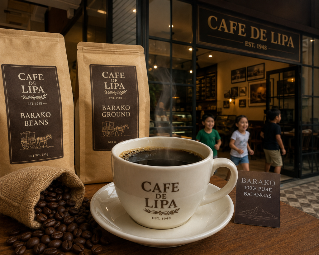 Barako coffee and pasalubong at Cafe de Lipa - afternoon family stop. 