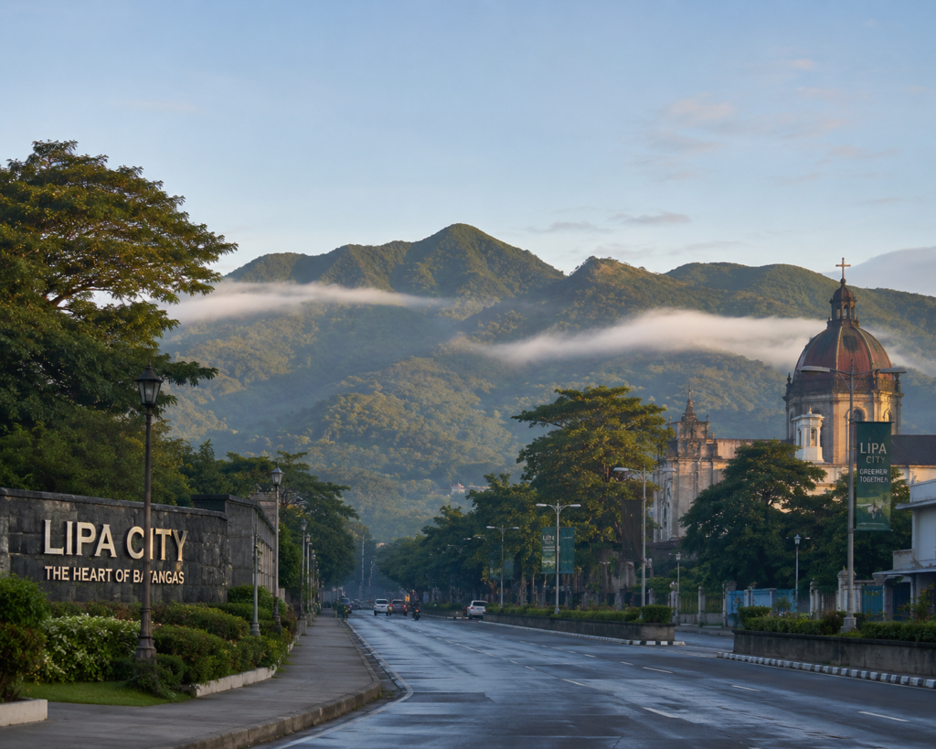 Cool morning in Lipa City Batangas - quiet streets and elevation away from beach crowds. 