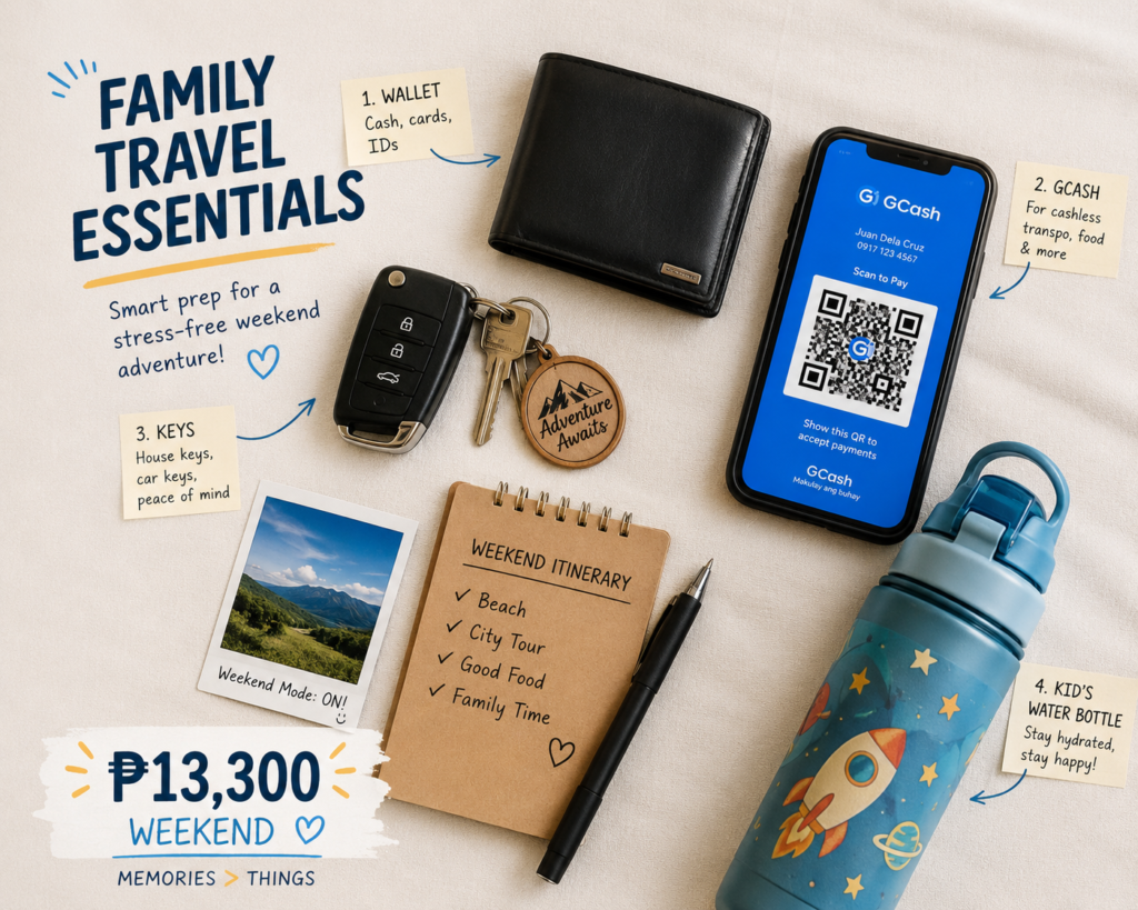 Lipa family weekend budget for 4 - 13000 pesos total for 2 nights. 