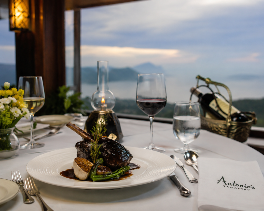 Antonios Tagaytay or Sonyas Garden romantic dinner spot - couples splurge near Lipa. 