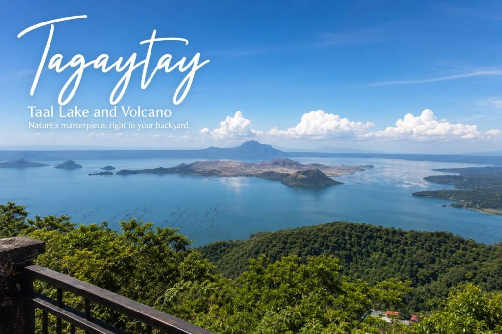 "Taal Volcano view from Tagaytay rim - the iconic weekend view"