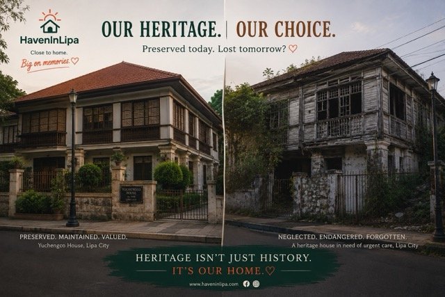 Lipa heritage houses preserved and at risk - preservation tension in a growing city