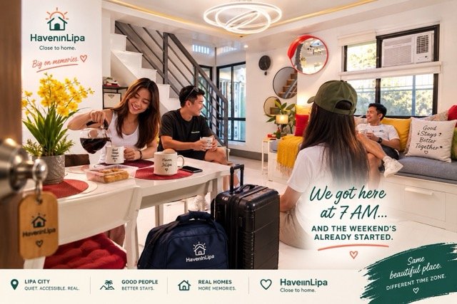 Early Friday morning arrival at HavenInLipa rental - Ninoy Aquino Day weekend start