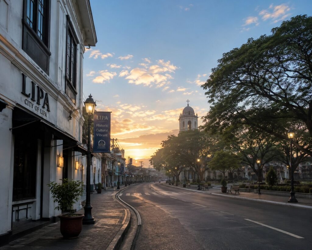 "Quiet Lipa City morning during August long weekend - cool air and slow pace"